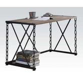 Jodie Rustic Oak & Antique Black Desk Model 92248 By ACME Furniture